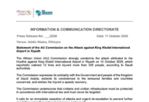 Statement of the AU Commission on the Attack against King Khalid International Airport in Riyadh. Statement of the AU Commission on the Attack against King Khalid International Airport in Riyadh.